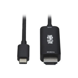 Tripp Lite U444-006-HDR2BE USB C to HDMI Adapter Cable 6ft, 4K 60Hz HDR, DP 1.2 Alt Mode, HDCP 2.2, Thunderbolt 3 Compatible, Black, Cloud Care Pre-Configured Bundle Eligible (1 Pack)