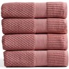 NY Loft 100% Cotton Bath Towel 4 Pack | Super