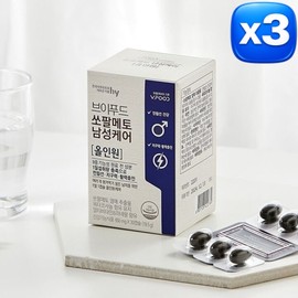 Korea Yakult [Korea Yakult] V Food Saw Palmetto Men’s Care All-in-One 650mg 30 Capsules, 3 Pieces / [한국야쿠르트] 브이푸드 쏘팔메토 남성케어 올인원 650mg 30캡슐, 3개