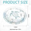 50Pcs Coastal Turtle Ocean Green Large Oval Paper Plate 12