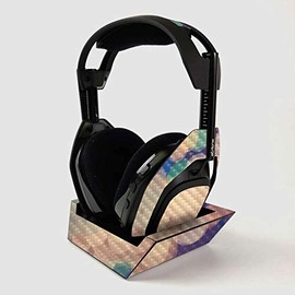 MightySkins Carbon Fiber Skin For ASTRO Gaming A50 Wireless Headphones + Base Station - Focus | Protective, Durable Textured Carbon Fiber Finish | Easy To Apply | Made in the USA