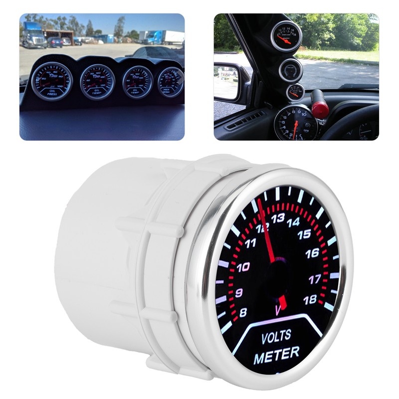 Universal Volts Meter Pointer Voltmeter Voltage Gauge 52mm Automobile Instrument