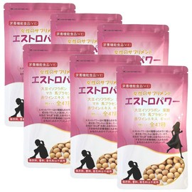 大豆イソフラボン +46成分 エクオール 産生成分 NEWパッケージ 女性 サプリ エストロパワー ×6個セット エクオール