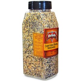 Everything Bagel Seasoning Blend by It's Delish, 20 Oz Large Jar – Premium All Natural Bagel Spice Seasoning Mix With Salt for Bagels, Buns, Bread, Salad Topping Seasonings for Food - USA Made, Keto, Vegan, Kosher