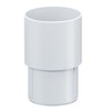 Inefa Pipe socket DN 75, white plastic, rain gutter, roof
