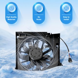 UnayKolb Engine Radiator Cooling Fan Assembly Compatible with 2010-2015 Jaguar XKR/XF for 2010-2019 Jaguar XJ C2D38737 C2P17120