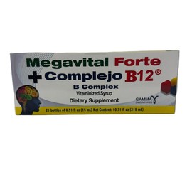 Mega Vital Forte + Complejo B12 – Suplemento Nutricional con Vitaminas y Minerales Esenciales, Energía y Bienestar, 21 Frascos