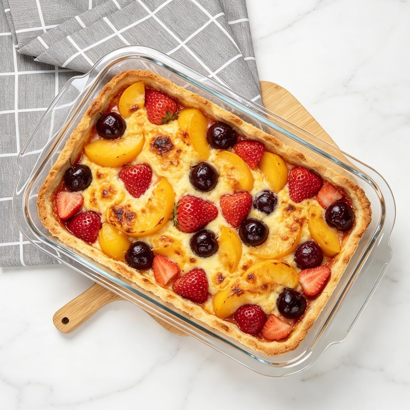 6-Piece Extra-Deep Glass Baking Dish Set with Lids, Rectangular Glass