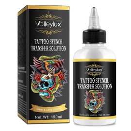 Tattoo Stencil Transfer Gel, Tattoo Stencil Gel for Tattooing, Tattoo Primer Stuff Stencil Transfer Cream Liquid Fresh Tattoo Skin Solution Gel Tattoo Supplies - Safe & Long-Lasting, 5.1 Fl Oz