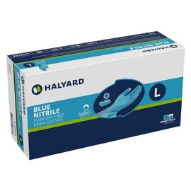 Halyard Health *100-Gloves* Halyard Blue Nitrile Powder-Free Exam Large 53103