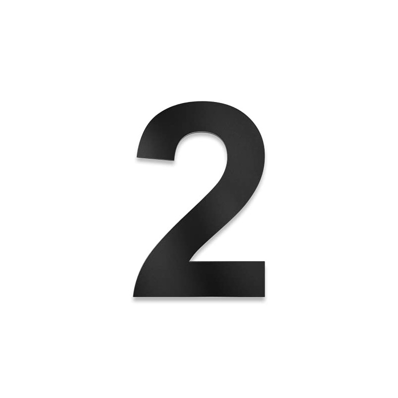 Metzler House Number Made of Solid Steel in Black -