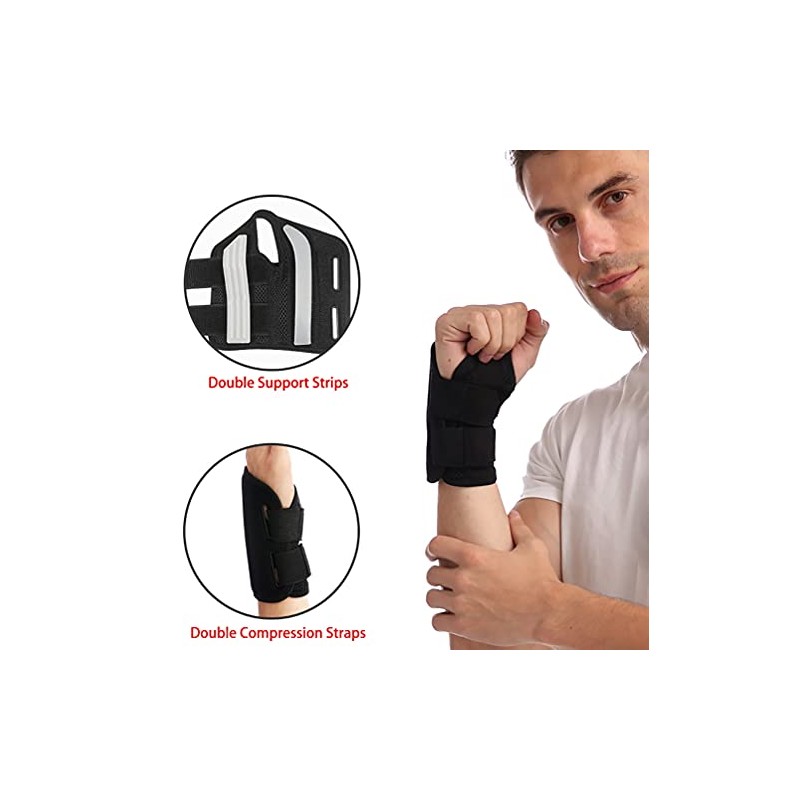 NuCamper Breathable Wrist Support Wrist Brace with Metal Splint Stabiliser