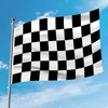 AhfuLife Large Checkered Flag 5ft x 3ft for Game Parade