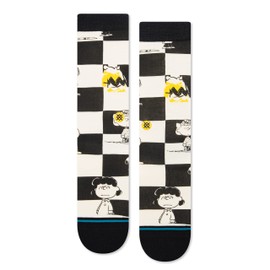 Stance CHECKED Men's Socks, Black (01000), L, BLACK (01000)