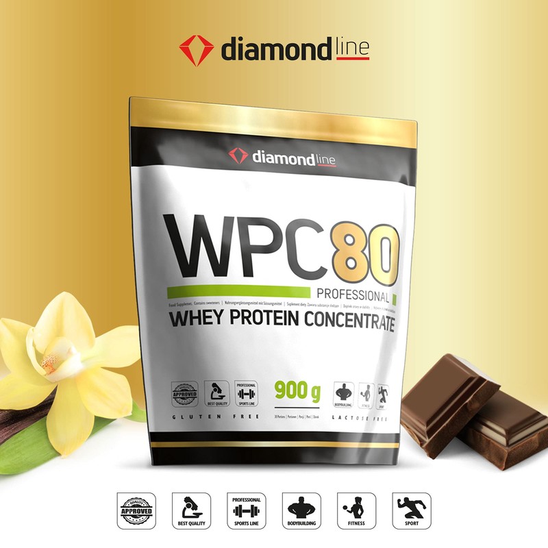 diamond line WPC 80 Professional Whey Protein Pulver Konzentrat -