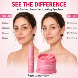 PDRN Pink Collagen Multi Balm Stick & Caffeine Hydrogel Eye Patches Set