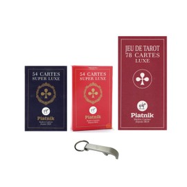 Super Luxury Play 2 Sets of 54 Card Games + 1 Tarot Game 78 Cards Luxury + 1 Decap Blumie (2 Sets 54 + 1 Tarot)