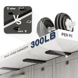 DTK 16 Inch Countertop Support Bracket, 3 Pack Heavy Duty Knee Wall Support Bracket, Hidden Countertop Flat Floating Bracket, Metal Corbels for Quartz/Granite/Wood/Concret Countertops Screws Included