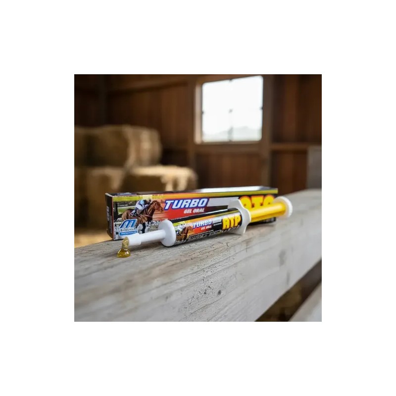 Microsules Turbo ATP Suplemento Vitaminas Gel Caballos Sabor Banana 45mL