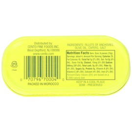 Cento Rolled Fillet Anchovies, 2 Ounce Tins (Pack of 25)