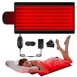 Red Light and Near-Infrared Light Pad with 660 nm and 850 nm, 33 x 15 inch, Large Size Red Light Mat Including the Head, Timer, Adjustable Brightness, and 3 Modes