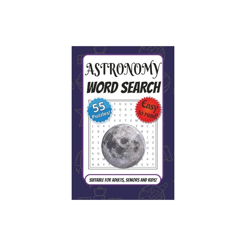 Astronomy Word Search Galaxy: A 6×9 Inch Book Featuring 55