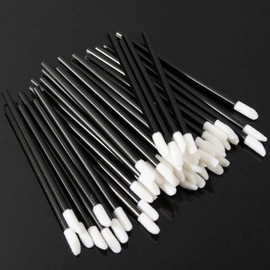 Juego de 100 brochas desechables para labios, pintalabios, aplicador de pintalabios, probador de pintalabios, cepillo desechable, cepillo para pestañas de ojos, herramienta de maquillaje, color negro
