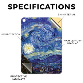 Tablet Skin Compatible with Apple iPad Air 11" (M3) 2025 - Starry Night - Premium 3M Vinyl Protective Wrap Decal Cover - Easy to Apply | Crafted in The USA by MightySkins