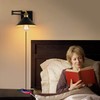 Bedside Wall Mount Light with Dimmable Switch and Outlet, Swing