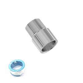 FOCMKEAS Shower Head Extension Arm Extender Stainless Steel 1/2PT Male to 1/2PT Female Thread, 1.18"/30mm Length Cast Pipe Fitting Coupler, Extension Tube Bathroom Accessory