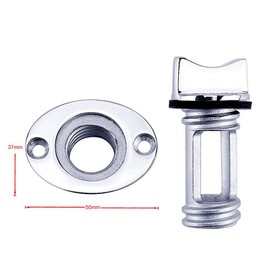 Niciksty Boat Drain Plug, Bilge Drain Plug Made of 316 Stainless Steel with Waterproof O-Sealing Ring for 25 mm Hole for Marine Boat Hull Replacement Part Stainless Steel Drain Plug