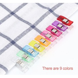 60pcs Sewing Clips for Fabric Quilting Clips Wonder Clips Fabric Clips Plastic Quilting Crafting Clips for Sewing, Multipurpose Sewing Clips, Quilting Sewing Pins, Includes Yellow 2m Measuring Tape