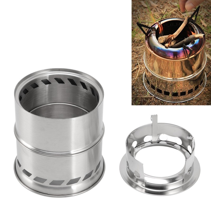 Mini Alcohol Stove for Camping Hiking Stainless Steel Campfire Stove