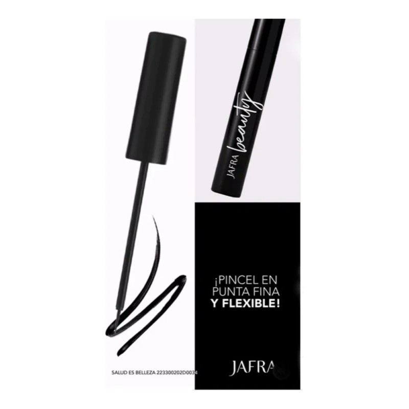 Delineador Liquido Para Ojos Jafra Tono Black Negro Mate