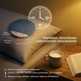 AHYDFSR Altoparlante da Cuscino Bluetooth, Mini Cassa Bluetooth Portatile, con Timer di Rumore Bianco, Aiuto per Il Sonno Senza Fili Bluetooth Speaker, Privato Cuffie per Dormire per Chi Dorme di Lato