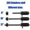 Heluok 10Inch Slide Bolt Latch Black, Heavy Duty Barrel Bolt