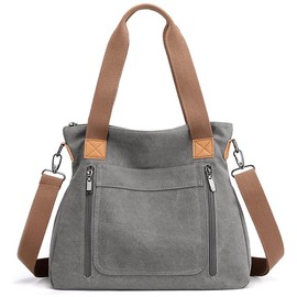 SNUG STAR MUTC New Canvas Handbag Multi-Color Striped Lattice Cross Body Shoulder Purse Bag Tote-Handbag for Women (Multi Color Grey)