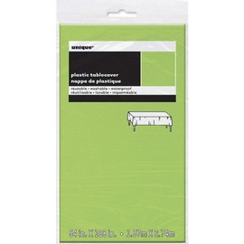 Lime Green Plastic Tablecloth, 108 x 54"