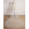 EllieWely Pearl Soft Tulle Wedding Bridal Veil Fingertip Length 38inch