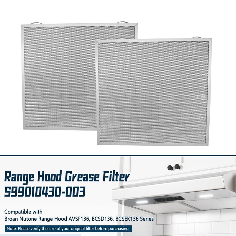 2 Pack S99010430-003 Range Hood Grease Filter Fit For Boran