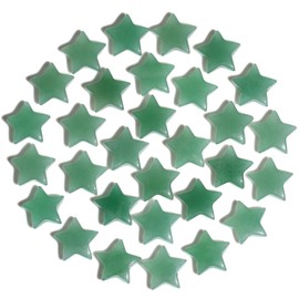 AWARDSEN 20 Pieces Star Crystal, Green Aventurine Healing Stones Crystals Set, Gemstones, Green Stones, Glutstones Crystal Star Crystal for Reiki Ornaments and Meditation