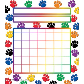 Teacher Created Resources Colorful Paw Prints Incentive Charts (4773)
