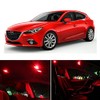 LEDpartsNow Interior LED Lights Replacement for MAZDA 3 2014 RED Accessories Package Kit (6 Pieces)