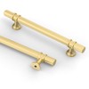 Asidrama 10 Pack 5 Inch(128mm) Brushed Gold Kitchen Cabinet Handles,