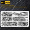 Mywish 155 Pieces #8x1/2, 5/8", 3/4", 1", 1-1/4", 1-1/2", 2"