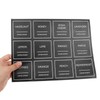 Hemoton Waterproof Syrup Labels 36-Pack Removable Coffee Syrup Bottle Stickers