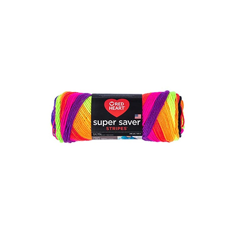 Red Heart Super Saver Stripes Bright Stripe Acrylic Yarn 236
