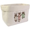 Large 'Puppies On Washing Line' Canvas Organiser/Storage Bag (OR00017276)