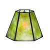 B&P Lamp® Supply New Craftsman Green Mica Hexagonal Shade, 4.25"