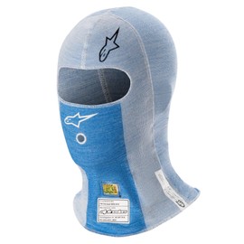 Alpinestars ZX EVO V2 Nomex Balaclava FIA8856-2018/SFI - One Size Fits All - White/Blue (4754920-27-O/S)